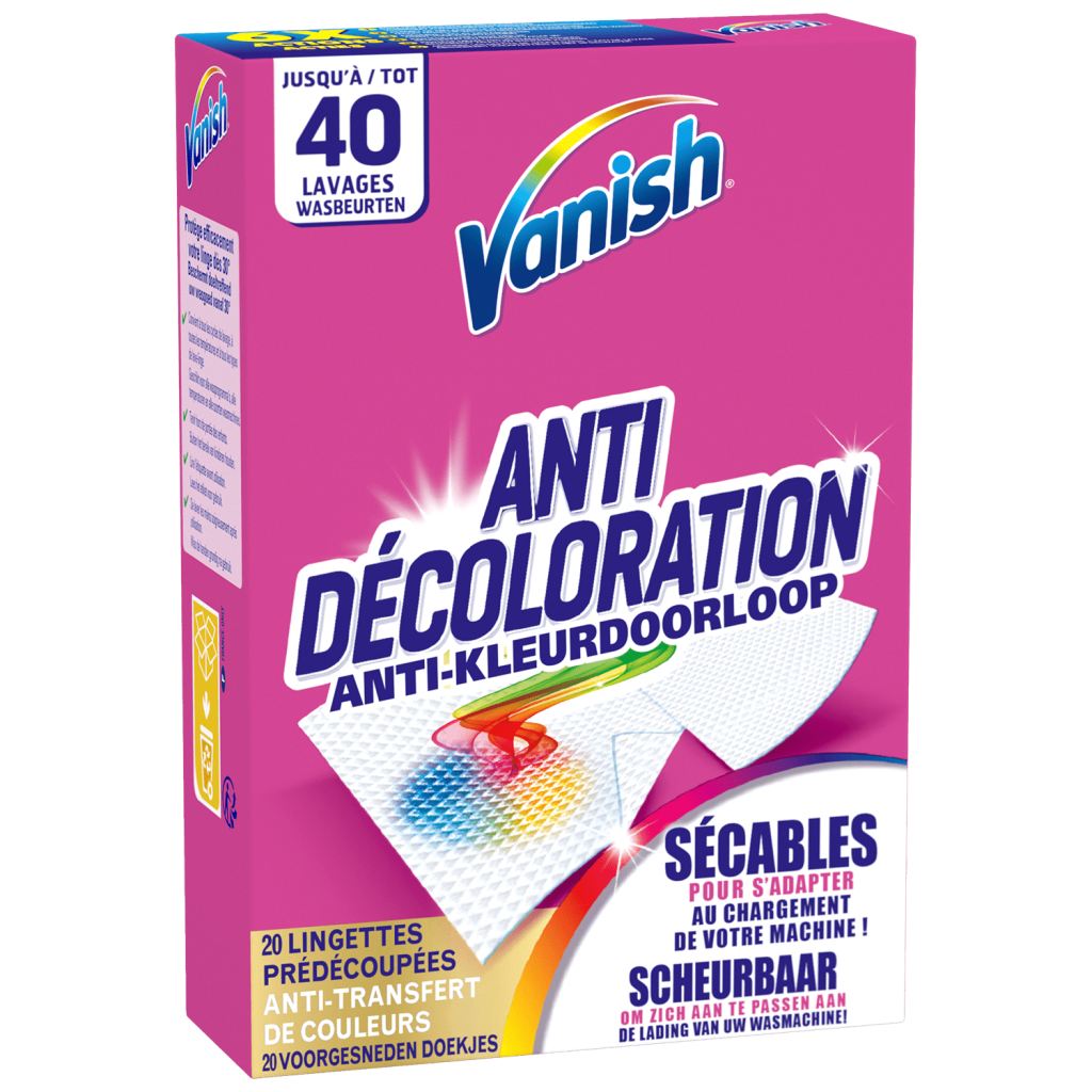 Vanish lingettes anti-décoloration